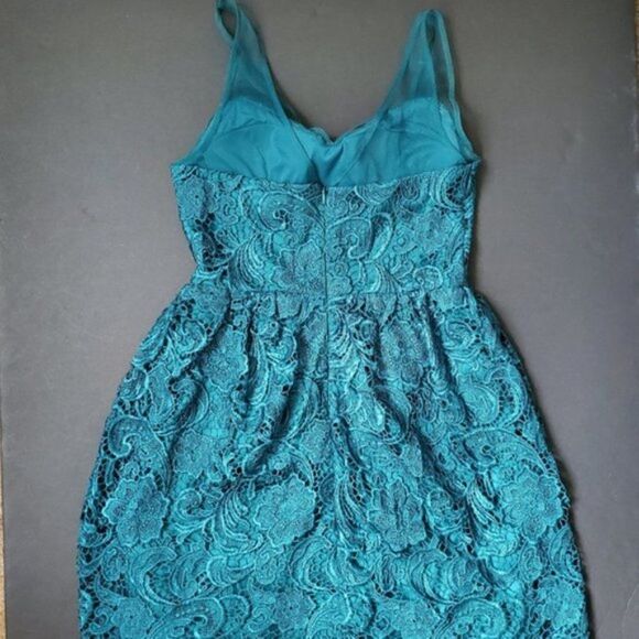 Adrianna Papell Green Lace Cocktail Dress - Picture 7 of 10